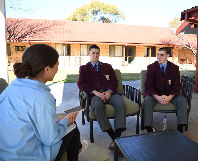 St Gregory's boarders Jed Reardon (left) and James Croker (right) talk to 94ddz.com.