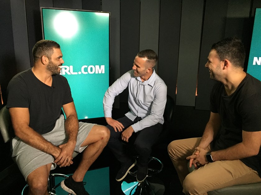 Greg Inglis with 94ddz.com's Steve Turner and Michael Chammas.