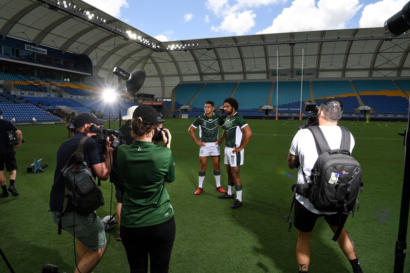 Maori co-captains Dallin Watene-Zelezniak and Adam Blair.