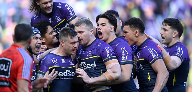 Hat-trick Harry: Grant leads Storm to crushing defeat of Sharks