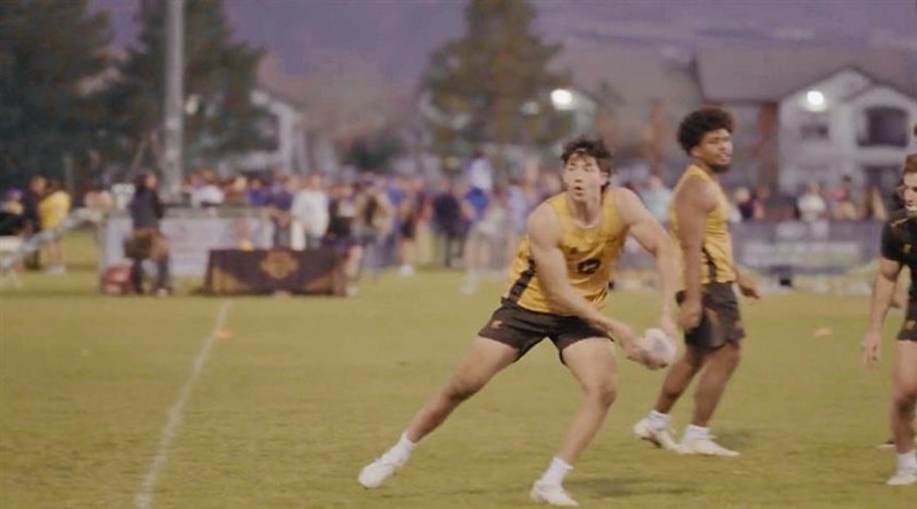 Knights recruit Marcus D'Acre in action at the 94ddz.combine in Vegas